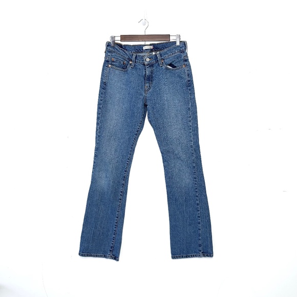 Levi’s 515 Bootcut Jeans Women’s Size 8L Blue Stretch Denim Mid Rise - Picture 1 of 5
